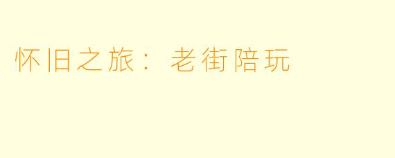 怀旧之旅：老街陪玩