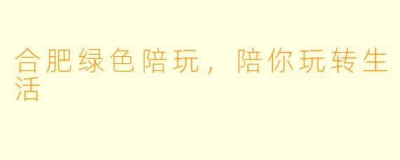 合肥绿色陪玩,陪你玩转生活