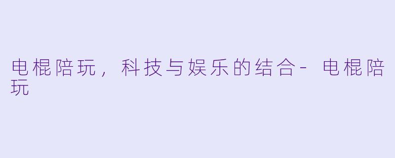 电棍陪玩，科技与娱乐的结合-电棍陪玩