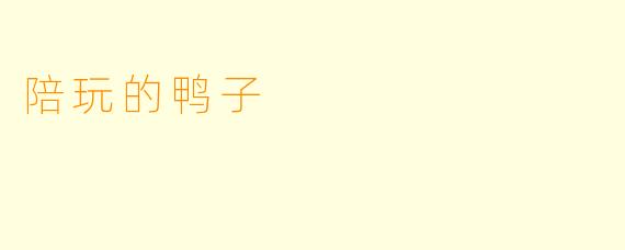 陪玩的鸭子