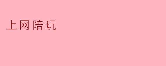 上网陪玩