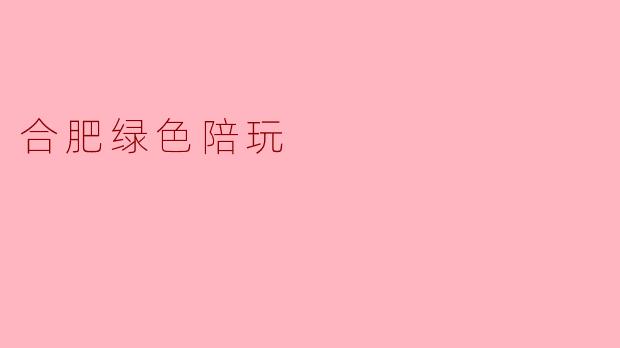 合肥绿色陪玩