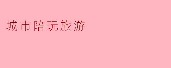 城市陪玩旅游