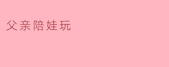 父亲陪娃玩