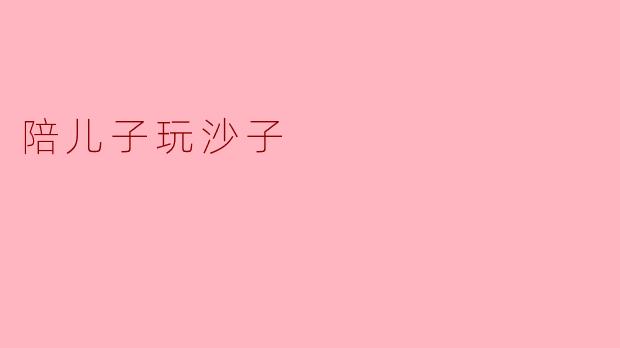 陪儿子玩沙子
