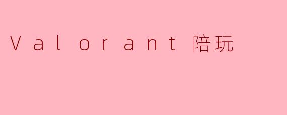 Valorant陪玩