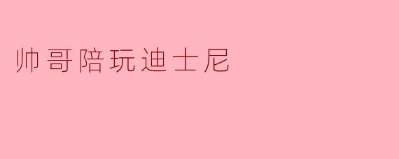 请问帅哥陪玩迪士尼是什么样的体验?****