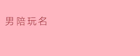 男陪玩名