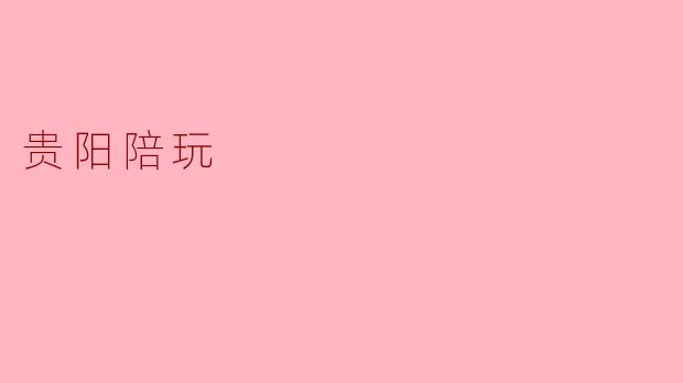 贵阳陪玩:让游戏更有趣的陪伴