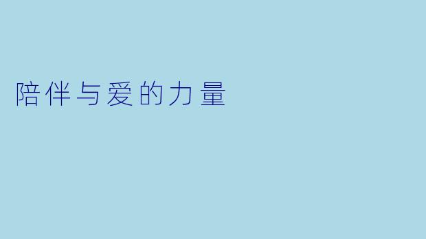 陪伴与爱的力量