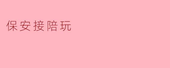 保安接陪玩