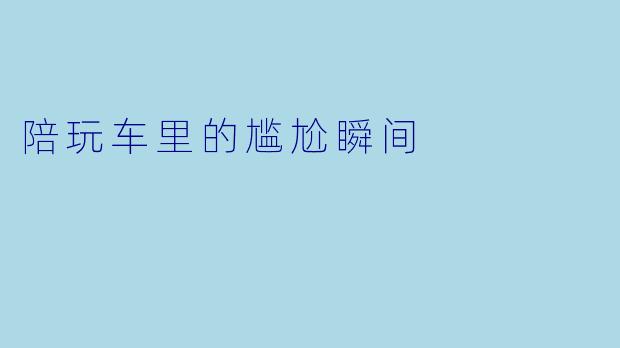 陪玩车里的尴尬瞬间