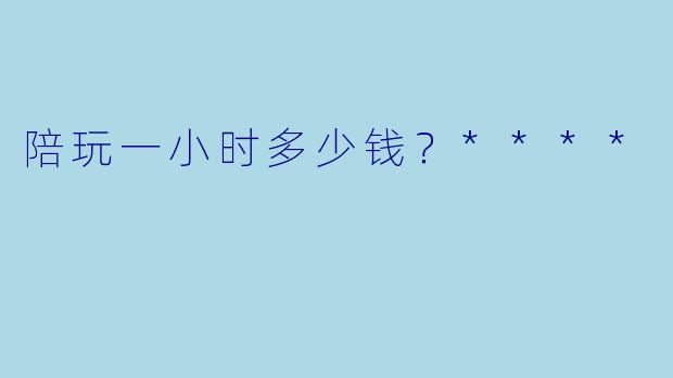 陪玩一小时多少钱？****