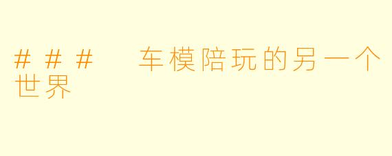 ### 车模陪玩的另一个世界