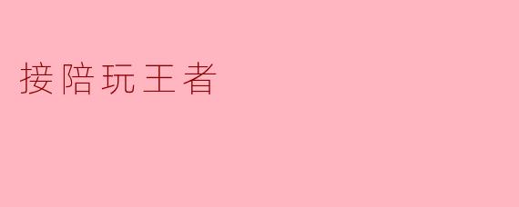 接陪玩王者