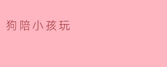 狗狗与小孩的快乐时光:无言的陪伴与友谊