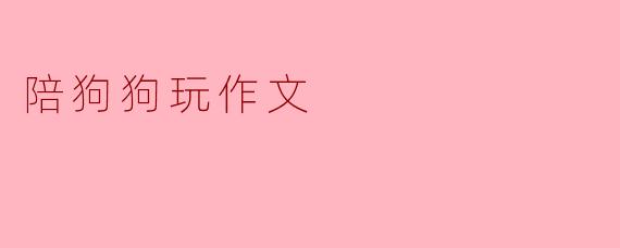 陪狗狗玩作文