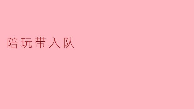 陪玩带入队