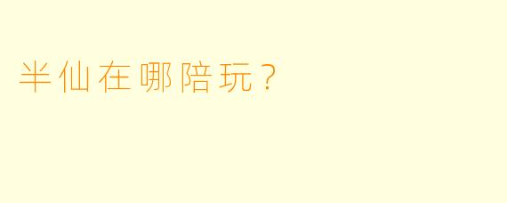 半仙在哪陪玩？