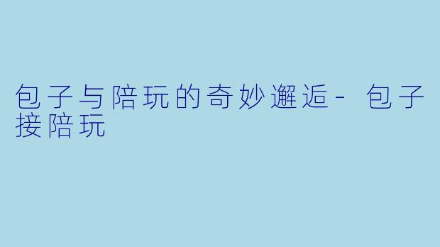 包子与陪玩的奇妙邂逅-包子接陪玩
