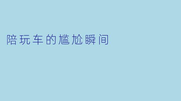 陪玩车的尴尬瞬间
