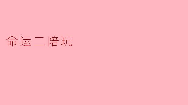 命运二陪玩