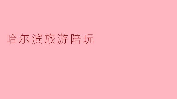 哈尔滨旅游陪玩服务都包含哪些内容?