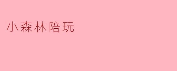 小森林陪玩