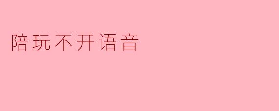 陪玩不开语音