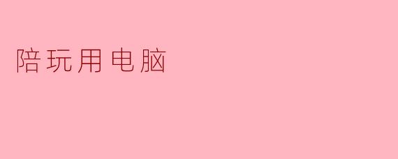 陪玩用电脑：现代社交与娱乐的新方式