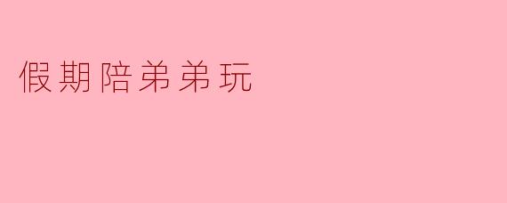 假期陪弟弟玩