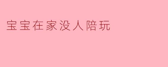 ## 宝宝在家没人陪玩,怎样解决这个问题?