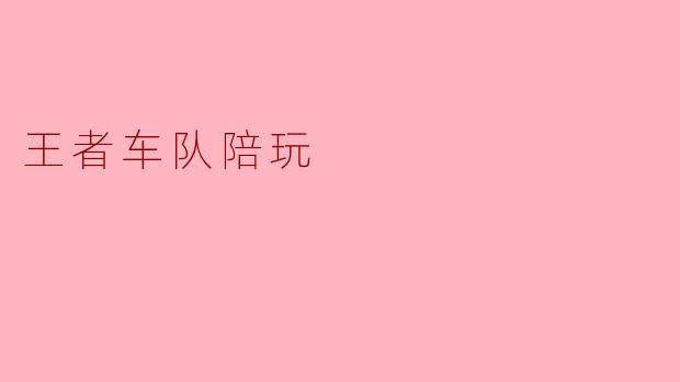 王者车队陪玩是怎样的服务?