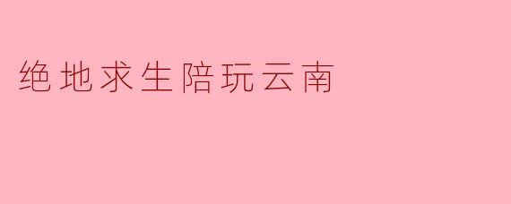 绝地求生陪玩云南