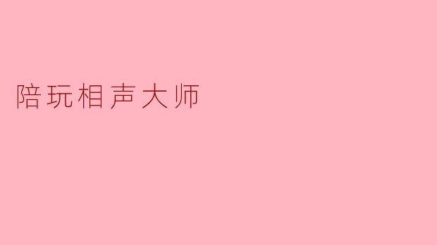 什么是陪玩相声大师,他们的主要任务是什么?****