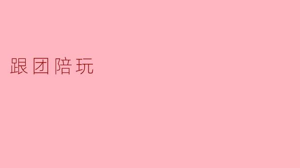 跟团陪玩