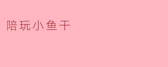 陪玩小鱼干是什么样的服务？