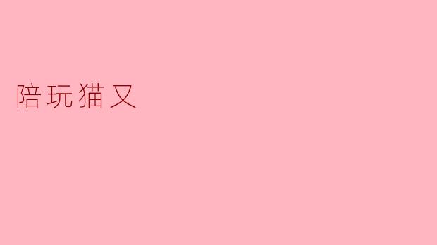 陪玩猫又