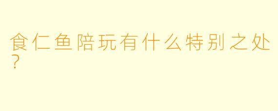 食仁鱼陪玩有什么特别之处？