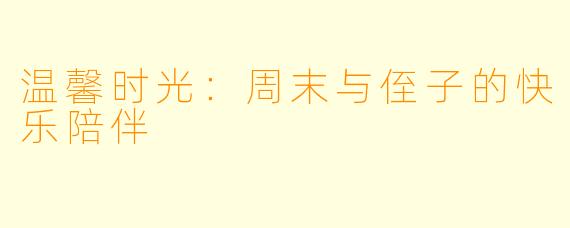 温馨时光：周末与侄子的快乐陪伴