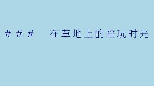 ### 在草地上的陪玩时光