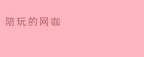 陪玩的网咖