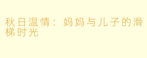 秋日温情：妈妈与儿子的滑梯时光