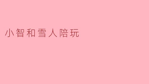 小智和雪人陪玩