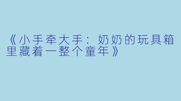 《小手牵大手：奶奶的玩具箱里藏着一整个童年》