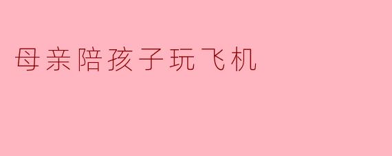 母亲陪孩子玩飞机