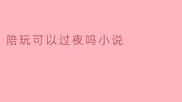 陪玩可以过夜吗小说