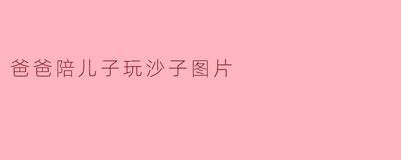爸爸陪儿子玩沙子图片