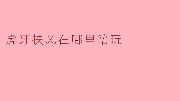 虎牙扶风在哪里陪玩