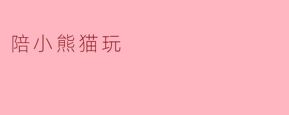 陪小熊猫玩